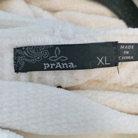 Prana Women's Off White Chenille Chanavey Sweater Sz XL Cozy Soft Cropped - Picture 10 of 14